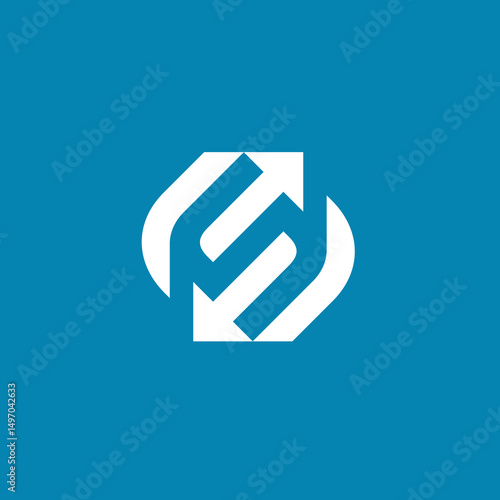 Initial Letter S Arrows logo design vector template