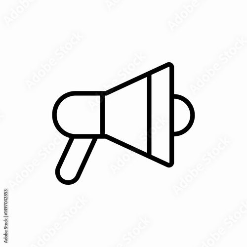 Megaphone announcement speaker icon vector sign