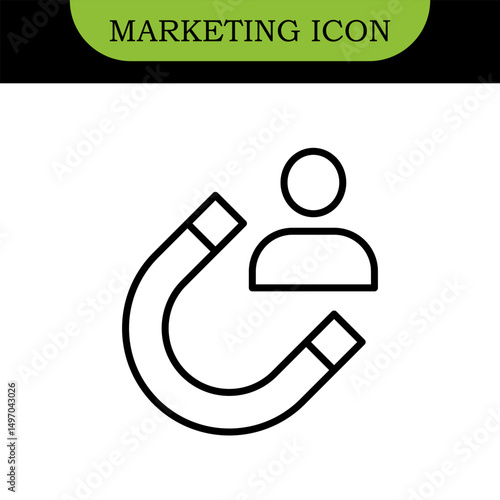 Digital Marketing Line Editable Icons set. Vector illustration in modern thin line style of online business related icons: advertisement, sales, content analysis, and more