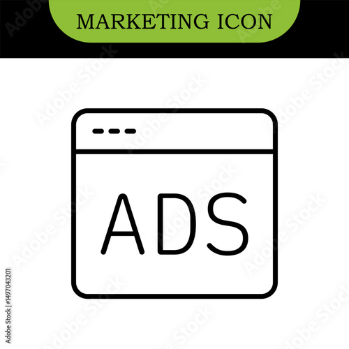 Digital Marketing Line Editable Icons set. Vector illustration in modern thin line style of online business related icons: advertisement, sales, content analysis, and more