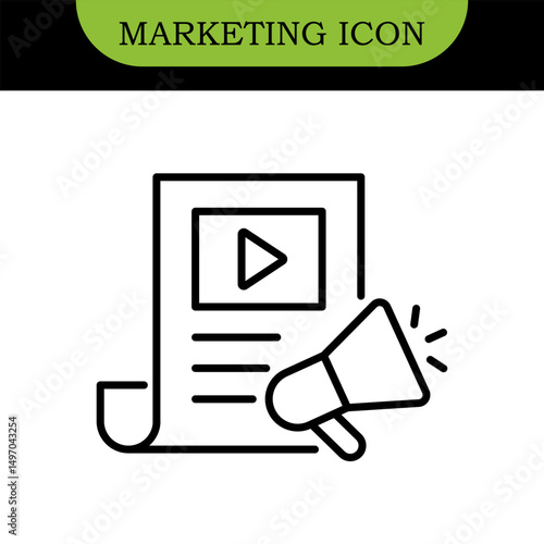 Digital Marketing Line Editable Icons set. Vector illustration in modern thin line style of online business related icons: advertisement, sales, content analysis, and more
