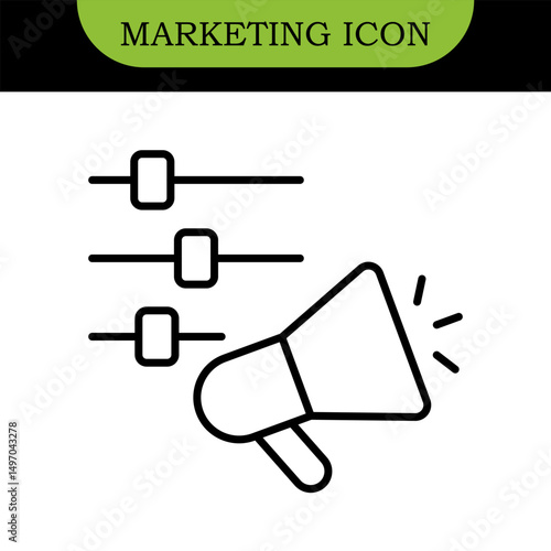 Digital Marketing Line Editable Icons set. Vector illustration in modern thin line style of online business related icons: advertisement, sales, content analysis, and more