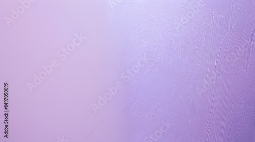 A pale lilac wall featu a split composition, with one side smooth and the other textured, creating a subtle contrast under soft, diffused lighting effects.