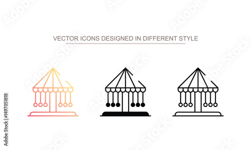 Carousal icon design with white background stock illustration