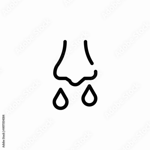 runny nose icon sign vector