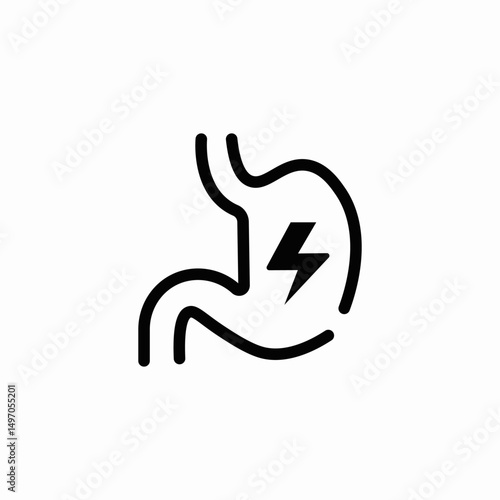 stomach ache icon sign vector