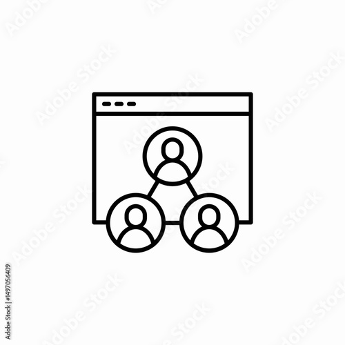 team website icon sign vector