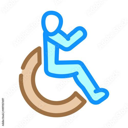 handicap accessible information color icon vector illustration