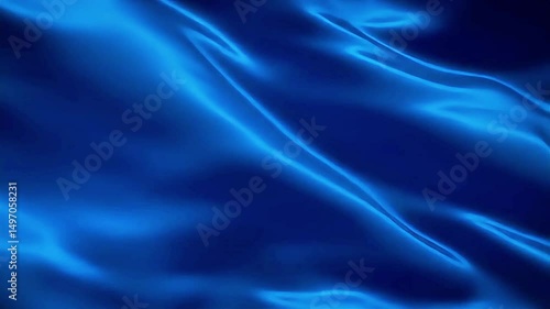 Wallpaper Mural Dynamic Blue Silk: Flowing Fabric with Light and Shadow Movement Torontodigital.ca
