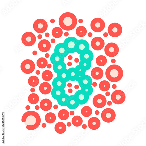 color vision test optometry eye color icon vector illustration