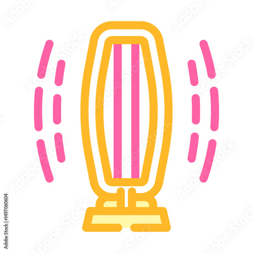 uv sanitizing lamp smart home color icon vector illustration