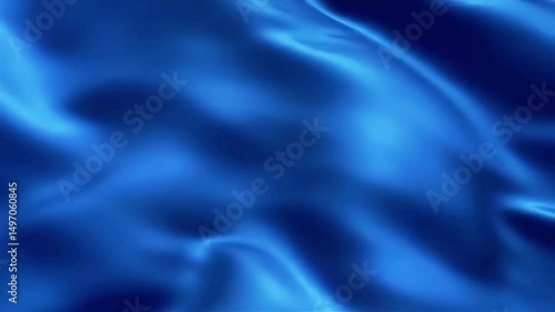 Wallpaper Mural Abstract Blue Silk Fabric Motion: Smooth Waving Texture and Subtle Light Play Torontodigital.ca