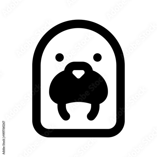 walrus line icon