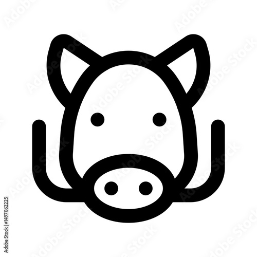 boar line icon