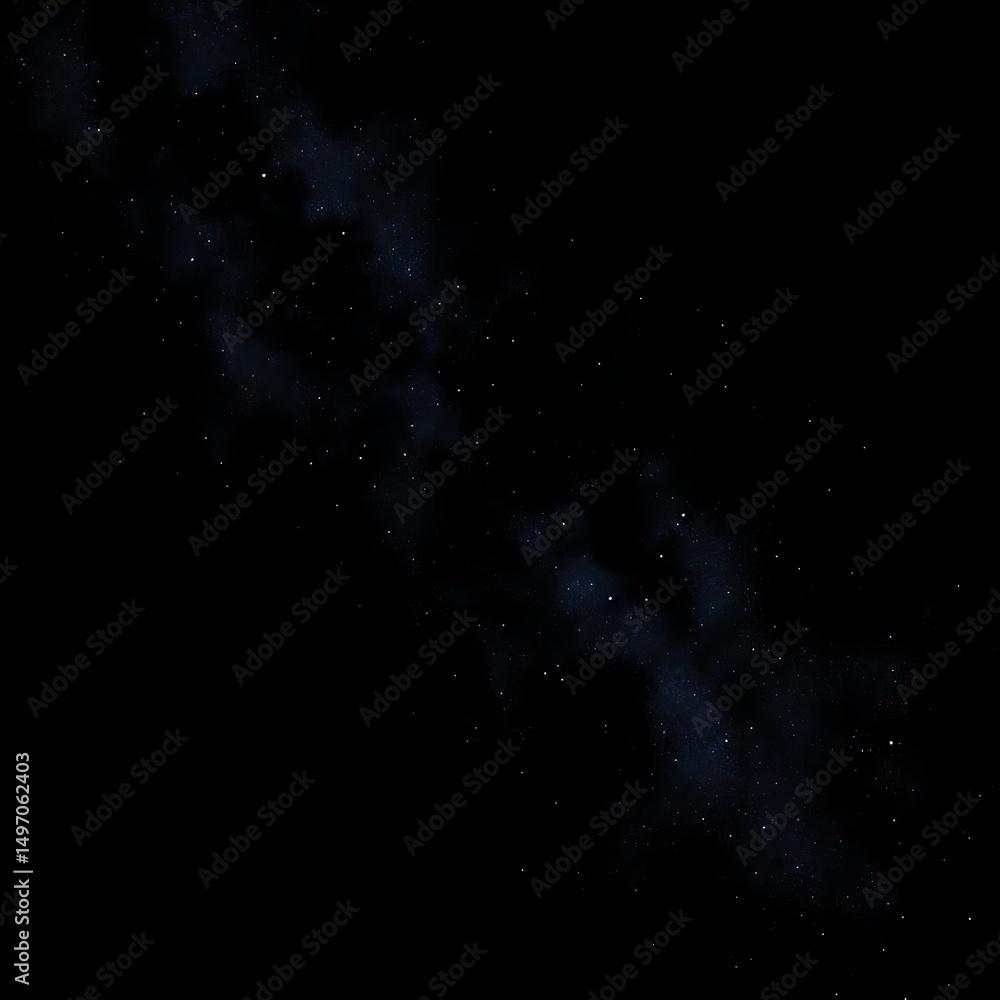 Obraz premium Dark nebula with faint stars and cosmic dust.