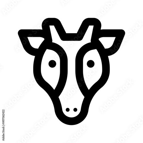 giraffe line icon