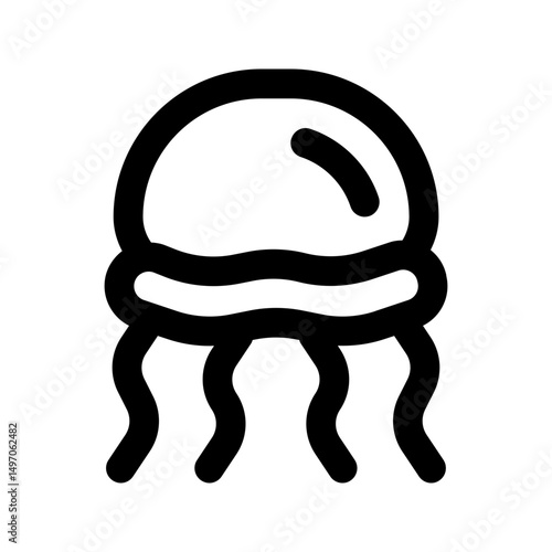 jellyfish line icon