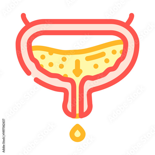 incontinence urology color icon vector illustration