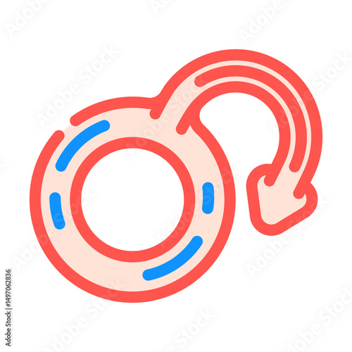 erectile dysfunction urology color icon vector illustration