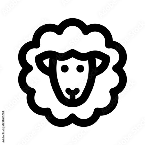 sheep line icon