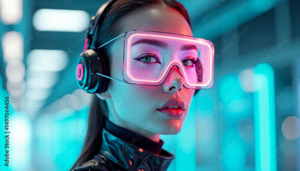 Virtual beauty influencer, hyper-realistic digital face, metaverse aesthetics, futuristic styling Virtual beauty influencer, hyper-realistic digital face, metaverse aesthetics, futuristic styling