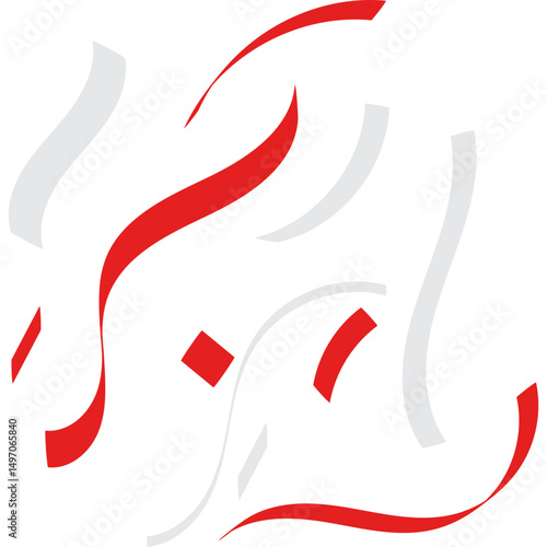 Indonesia Confetti Element