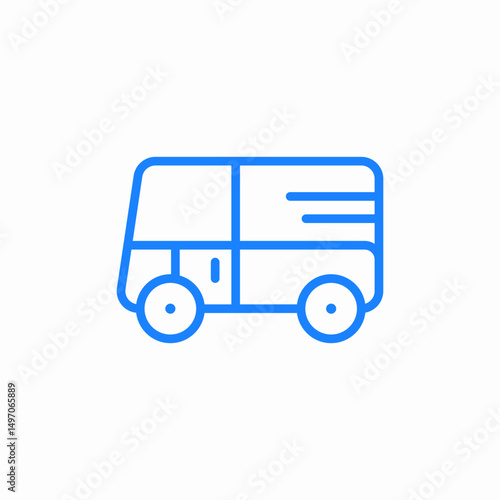 campervan vehicle icon sign vector