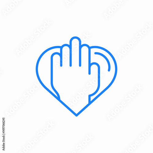 charity pledge icon sign vector