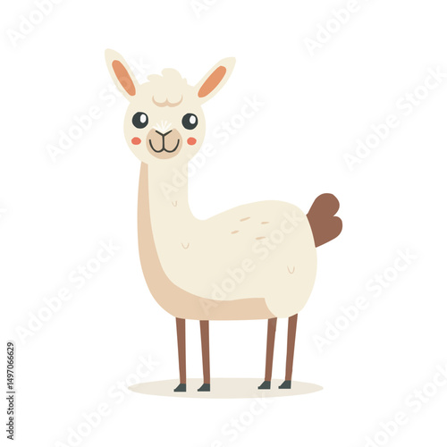 cute funny cartoon llama