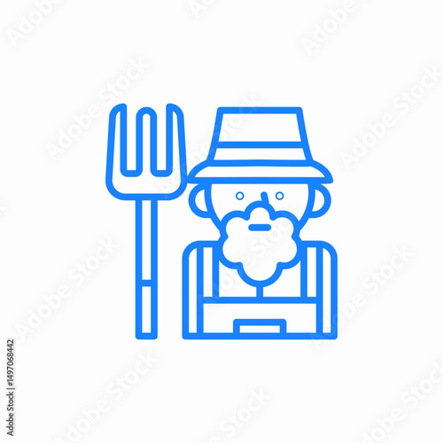 farmer fork icon sign vector