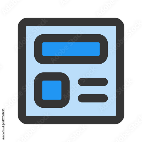 headline fill line fill icon