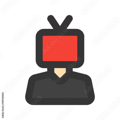 journalist line fill icon