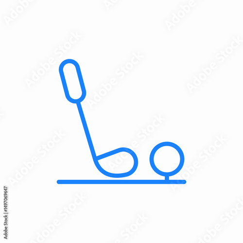 golf ball club icon sign vector