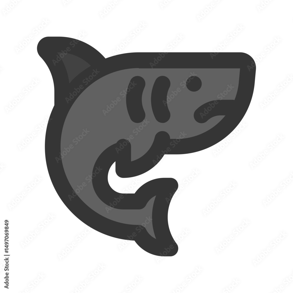 shark line fill icon shark line fill icon