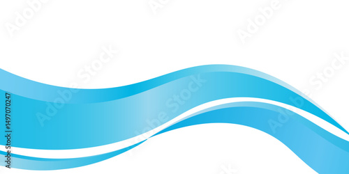 Blue and white business wave banner background. vector