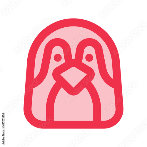 penguin line fill icon