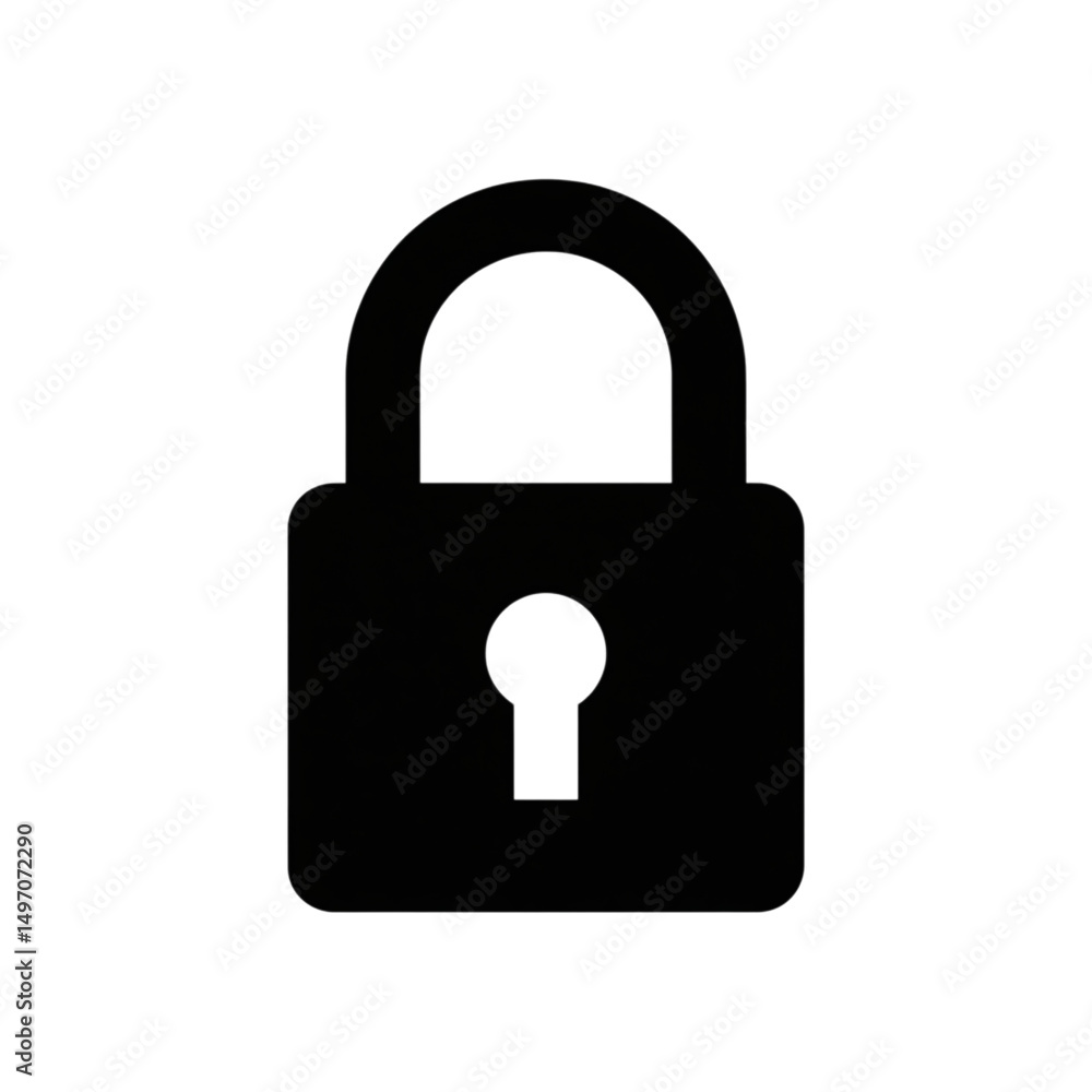 Black Padlock Vector Icon for Security Concepts Black Padlock Vector Icon for Security Concepts