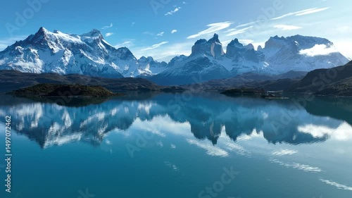 Wallpaper Mural National Park In Torres Del Paine Antarctica Chile. Aerial View Of A River Surrounded By Lush Green Tropical Rainforest. South Pole Tourism Swiss Alps Frozen. South Pole Lakeshore Outdoor. Torontodigital.ca