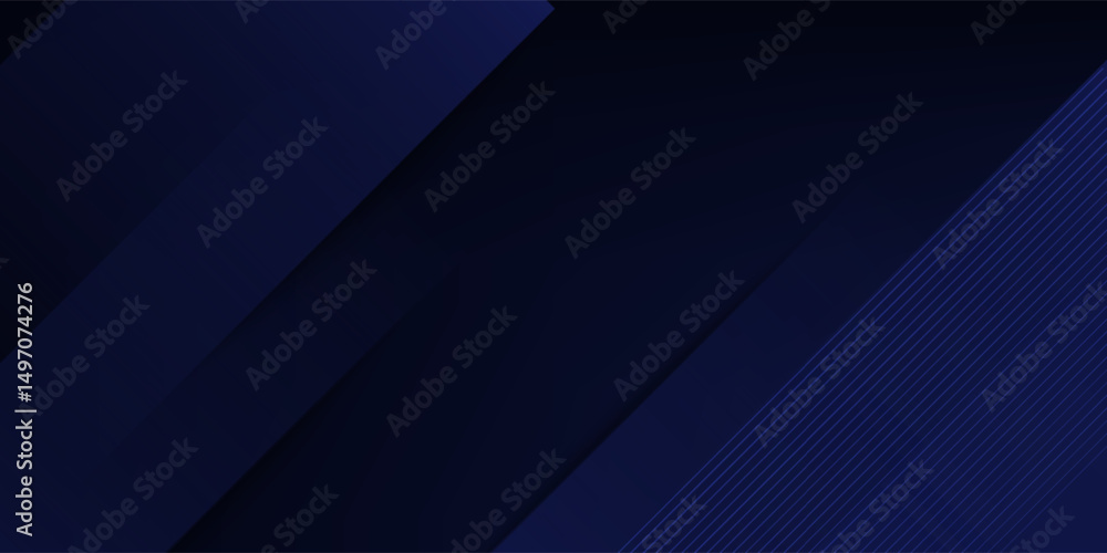 Obraz premium Abstract dark blue overlap futuristic background. Simple papercut overlap shapes pattern background. Eps10 vector