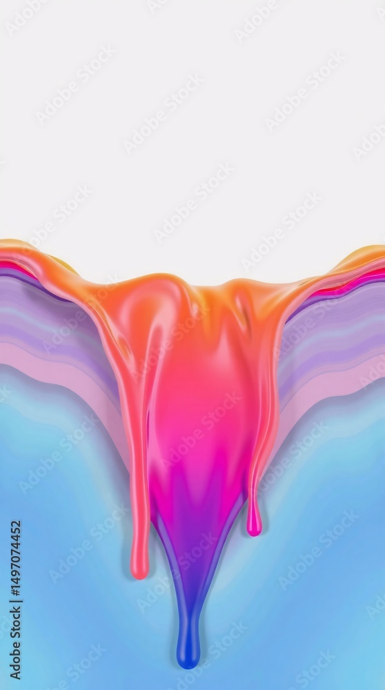 Naklejka premium Vibrant colorful paint dripping abstract background