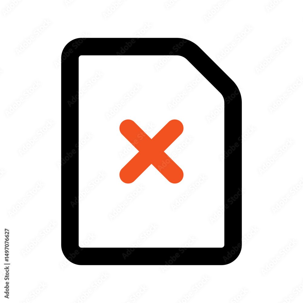 Obraz premium error line color icon
