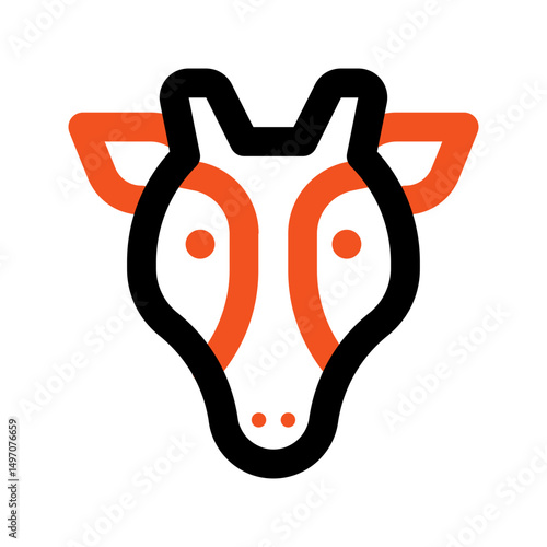giraffe line color icon