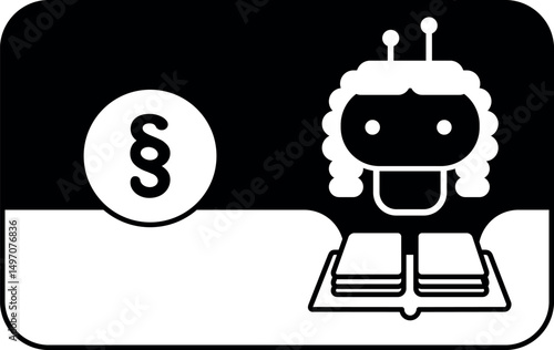 Minimal vector of a chatbot with checkmark and cross icons, symbolizing decisions or evaluations. EPS + JPG (1920×1080), ideal for tech explainers and UI use.