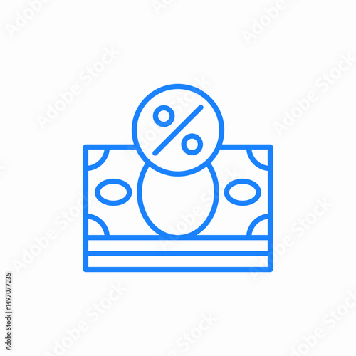 interest rate icon sign vector