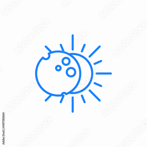solar eclipse icon sign vector