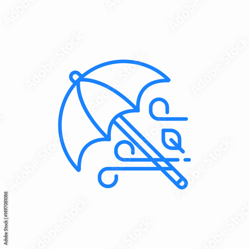 strong wind icon sign vector