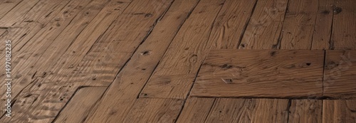 Deeply grooved, weathered oak planks, rich brown tones,  distressed,  weathered wood