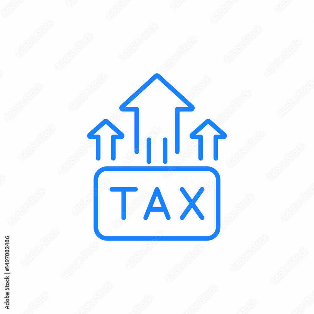 tax increase icon sign vector tax increase icon sign vector