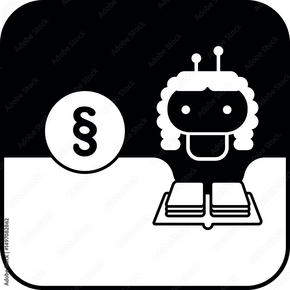 Naklejka premium AI / KI Chatbot – Judging – Square EPS