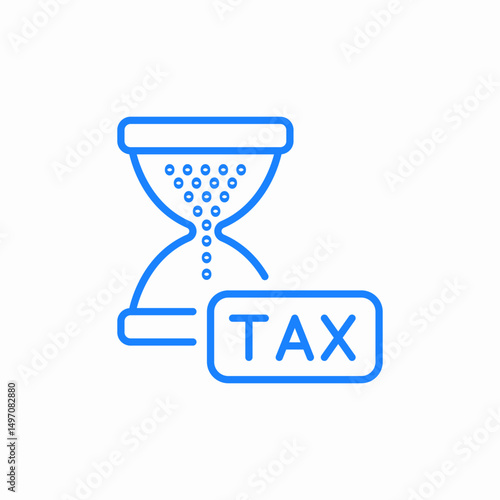 tax payments due date icon sign vector